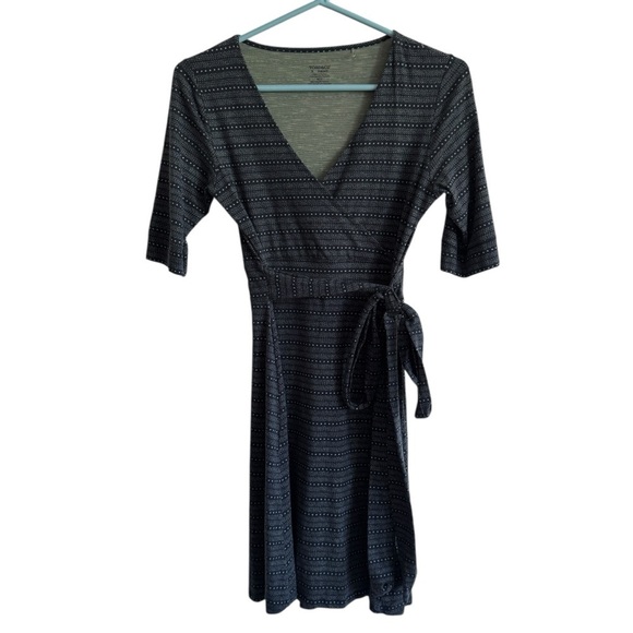 Toad & Co Organic Cotton Blend Cue Wrap Dress, Size XS - Picture 2 of 10